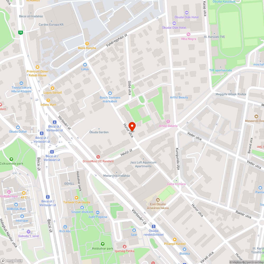 Pocsolyás járdaszakasz bejelentés helye