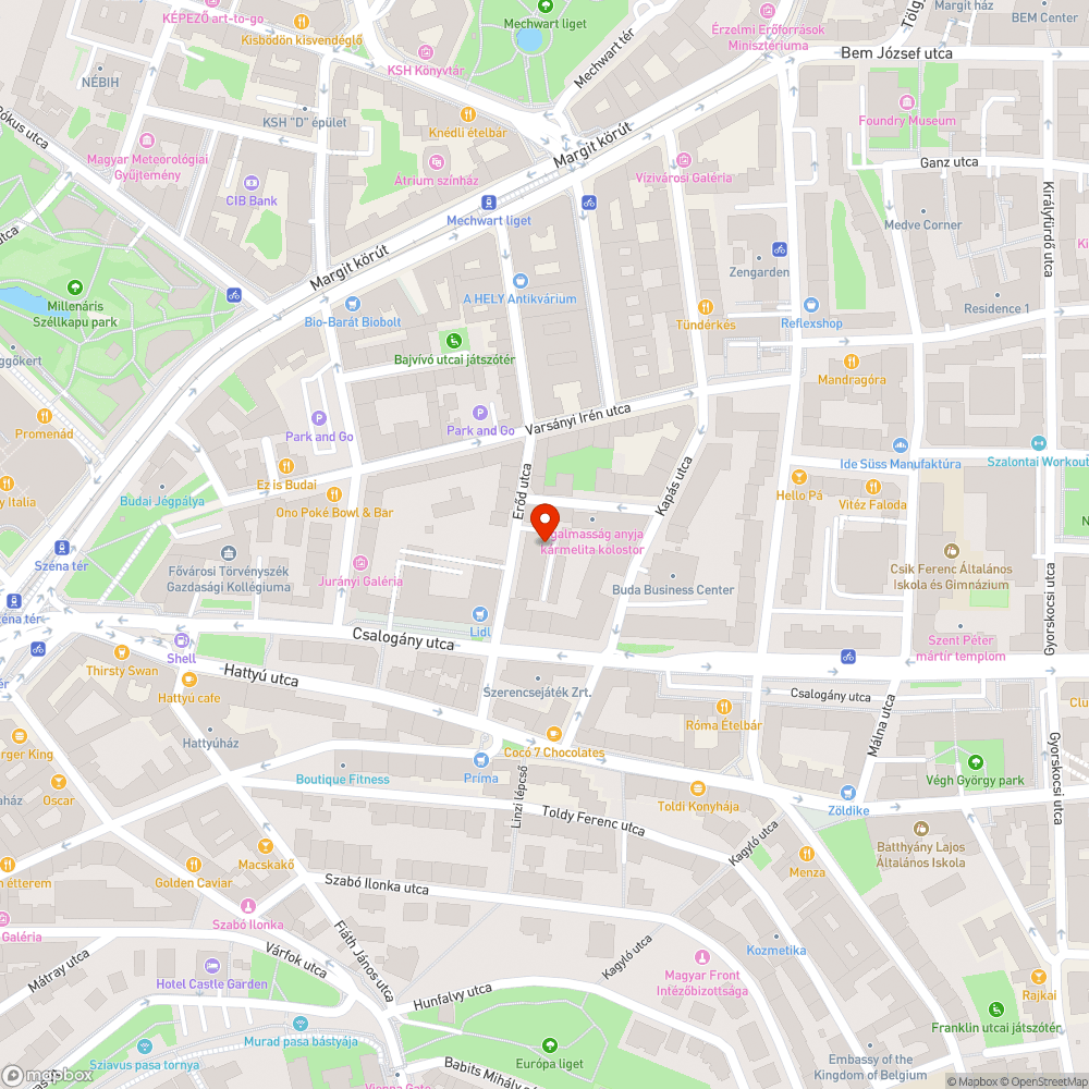 Bp. 2. Erőd u. 3-5 előtti úton kátyu bejelentés helye