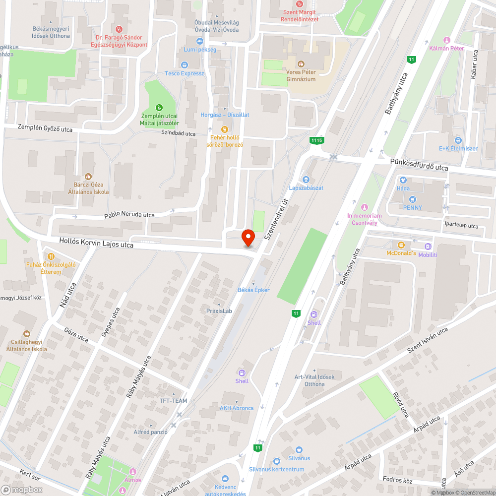 Hiába lámpák bejelentés helye