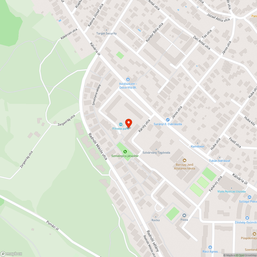 Kiszáradt fa bejelentés helye