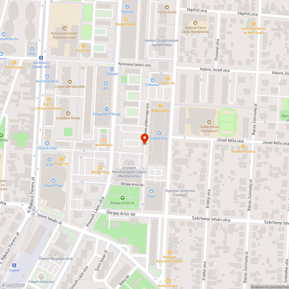 Üres fahelyek bejelentés helye