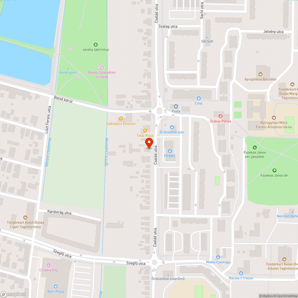 Kátyú az út közepén bejelentés helye