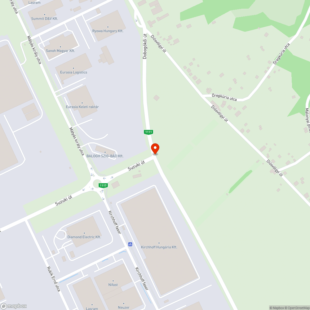 Közvilágítás hiánya a kereszteződésben bejelentés helye