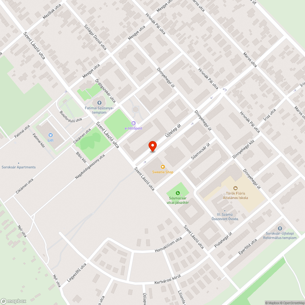 Törött járda bejelentés helye