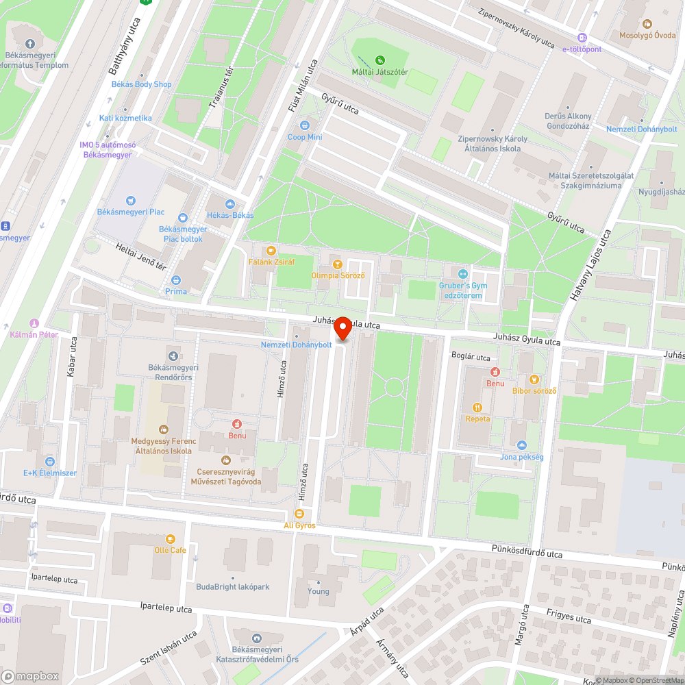 Kátyú bejelentés helye