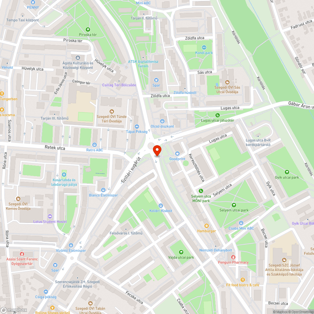 Csillag téri körforgalom - Kereszttöltés utca bejelentés helye