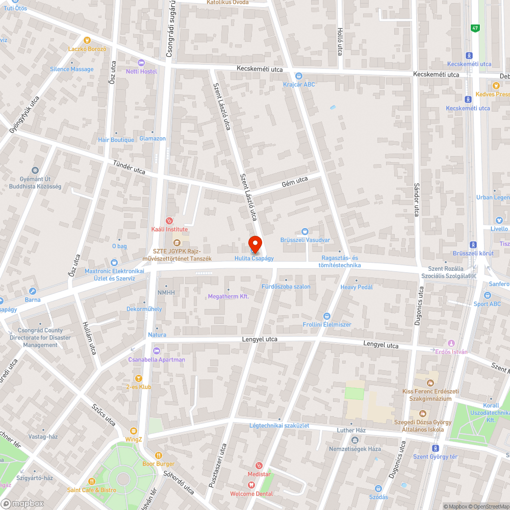 Élő fához kötött elektromos elosztó bejelentés helye