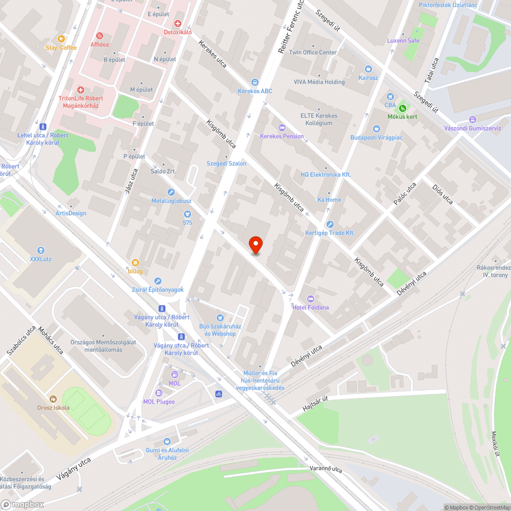 Beszakadt járda bejelentés helye