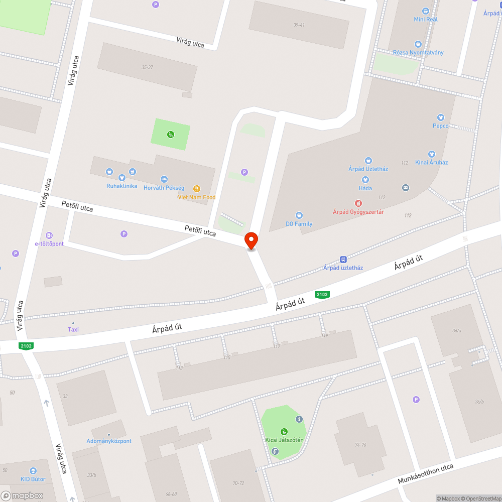 Lepukkant kisteher az Árpád üzletház mellett bejelentés helye