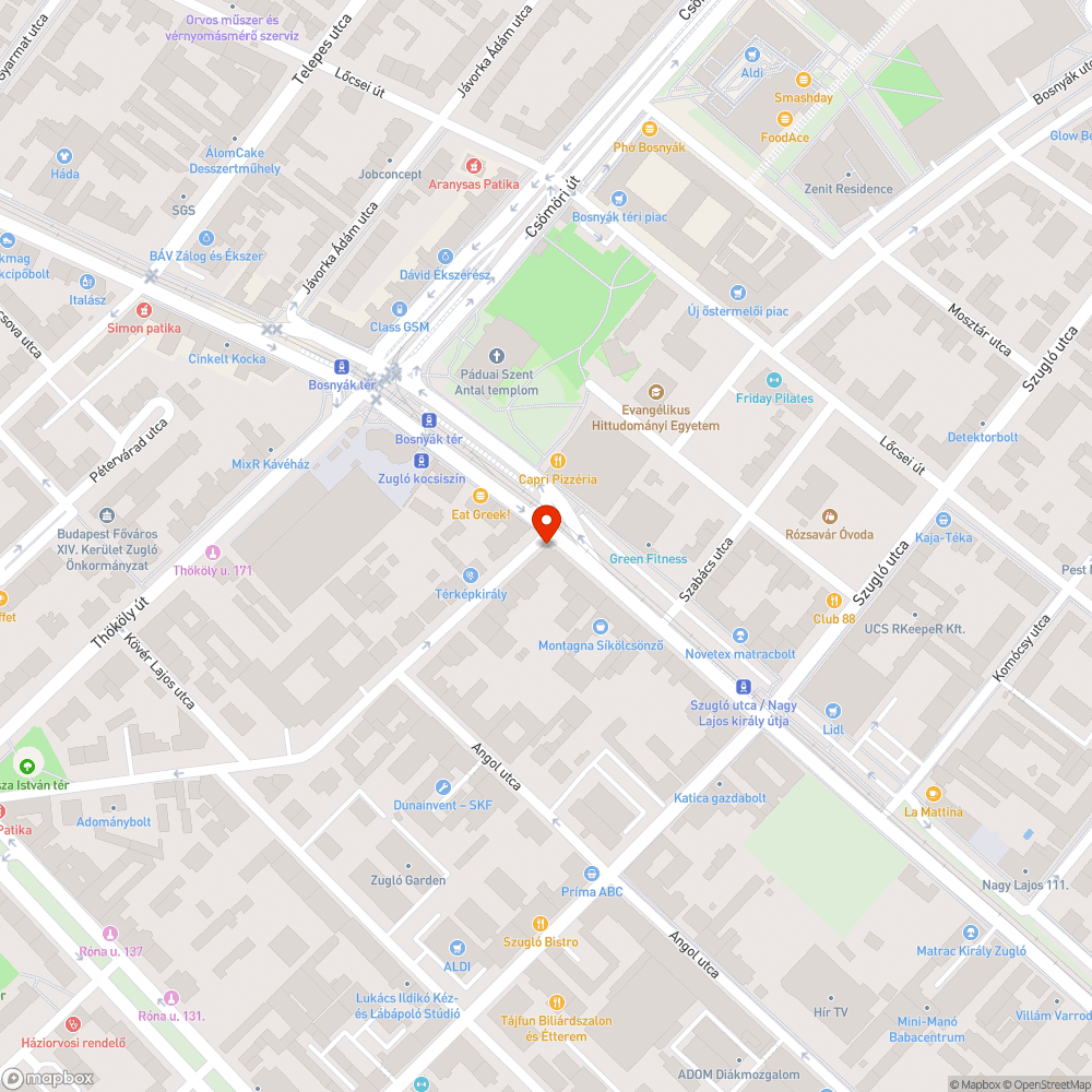 Felbontott járda visszaaszfaltozása Bosnyák utca bejelentés helye