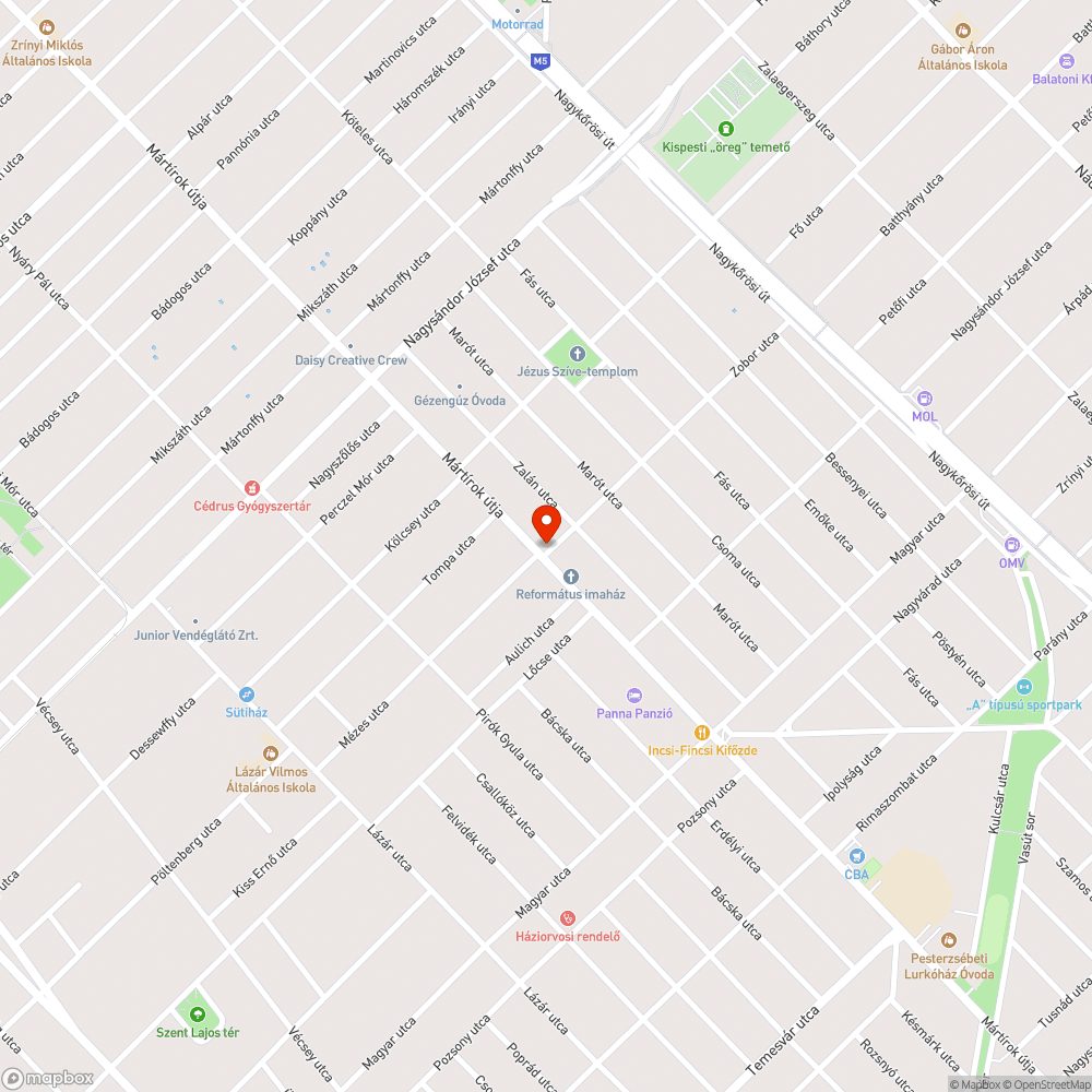 Hiányzó utcanévtábla bejelentés helye