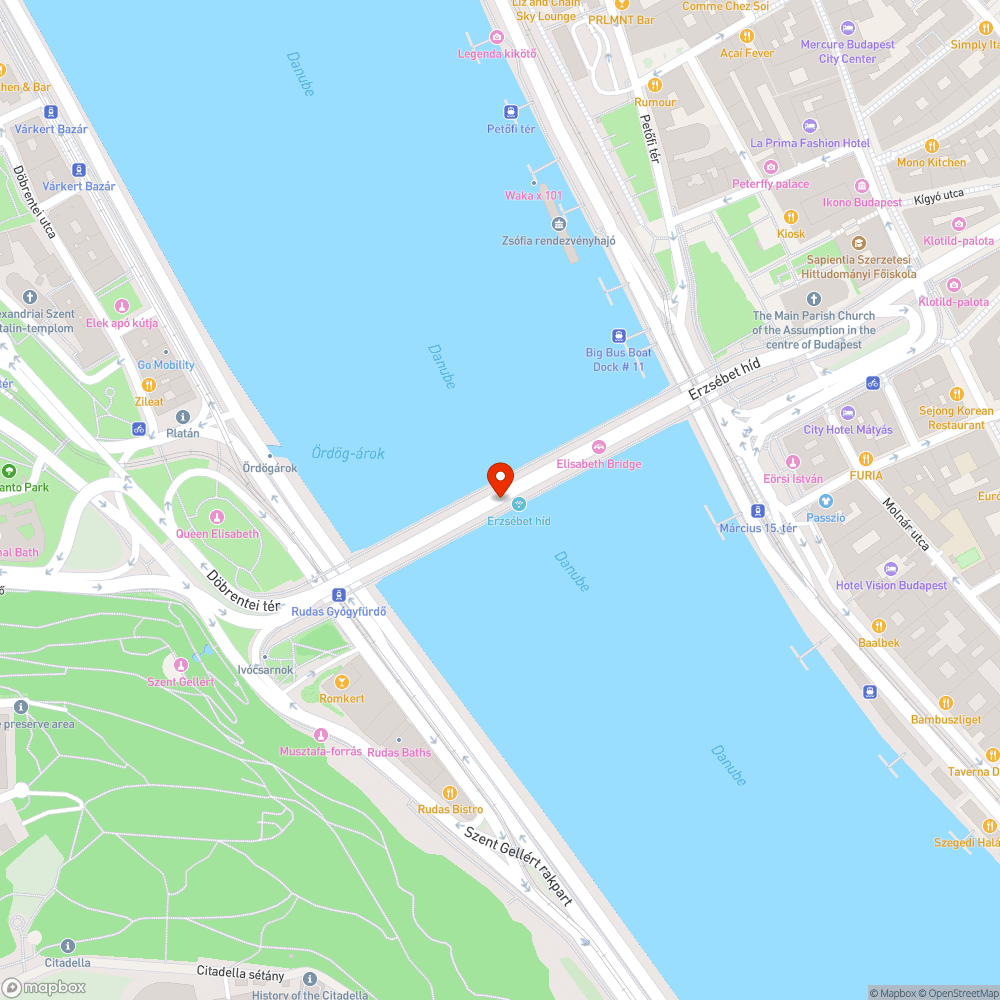 Graffiti az Erzsébet hídon bejelentés helye