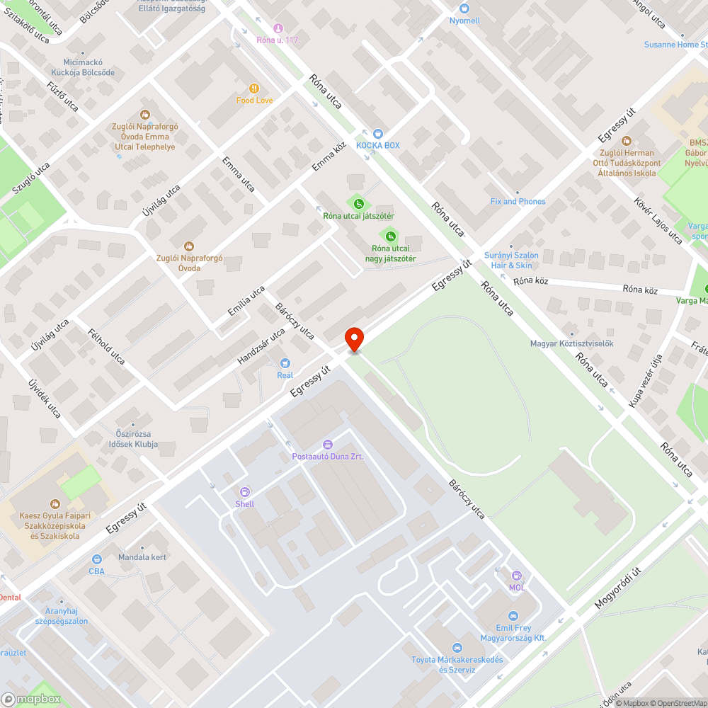 Roncs jármű bejelentés helye