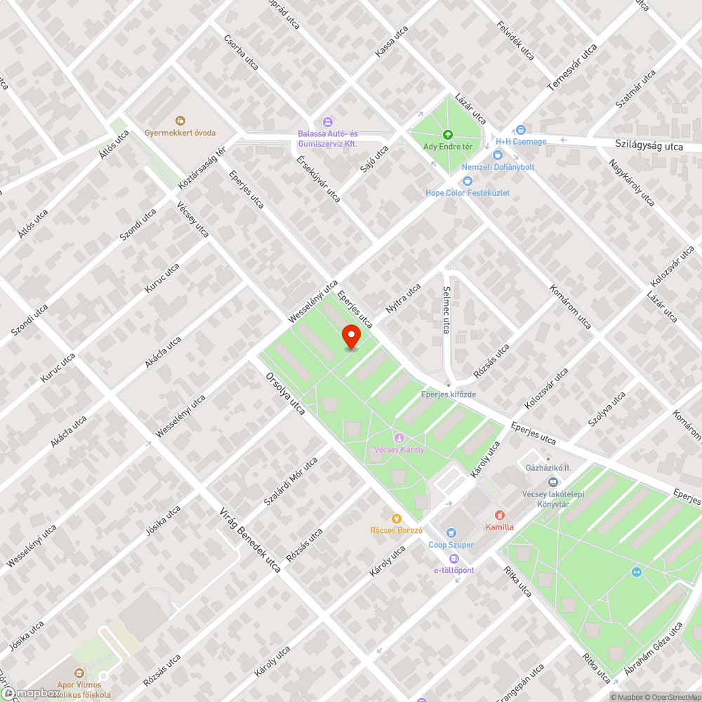 Kiégett lámpa bejelentés helye