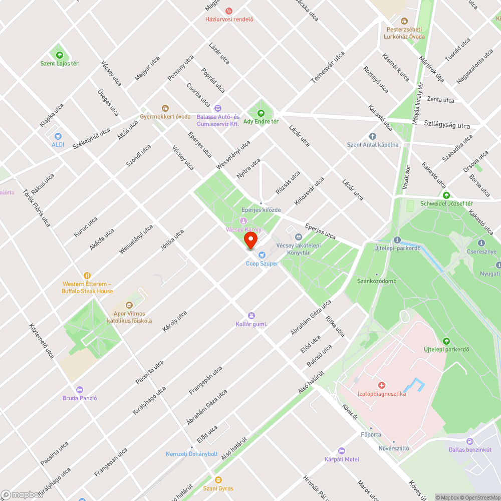 Kiégett lámpa bejelentés helye