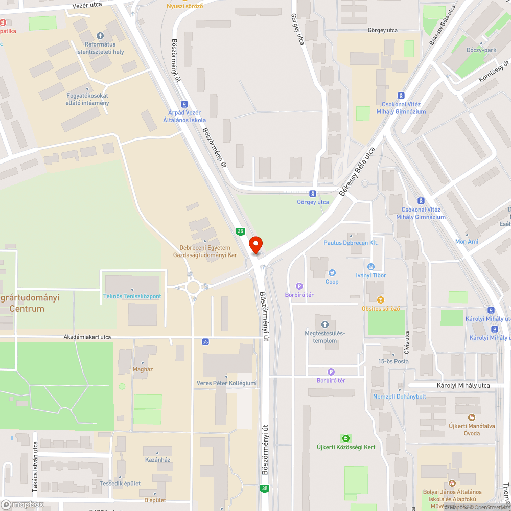 Kátyú a kerékpárúton bejelentés helye