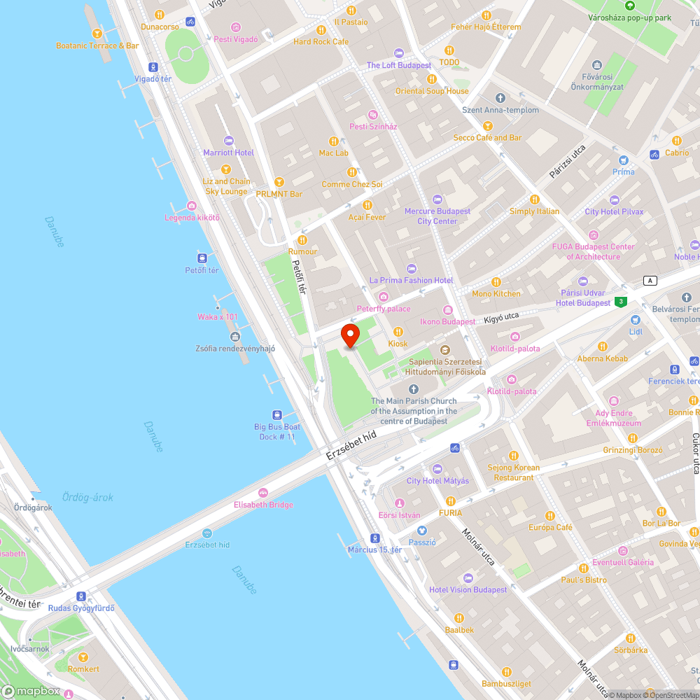 Marcius 15. tér rohadó padjai bejelentés helye