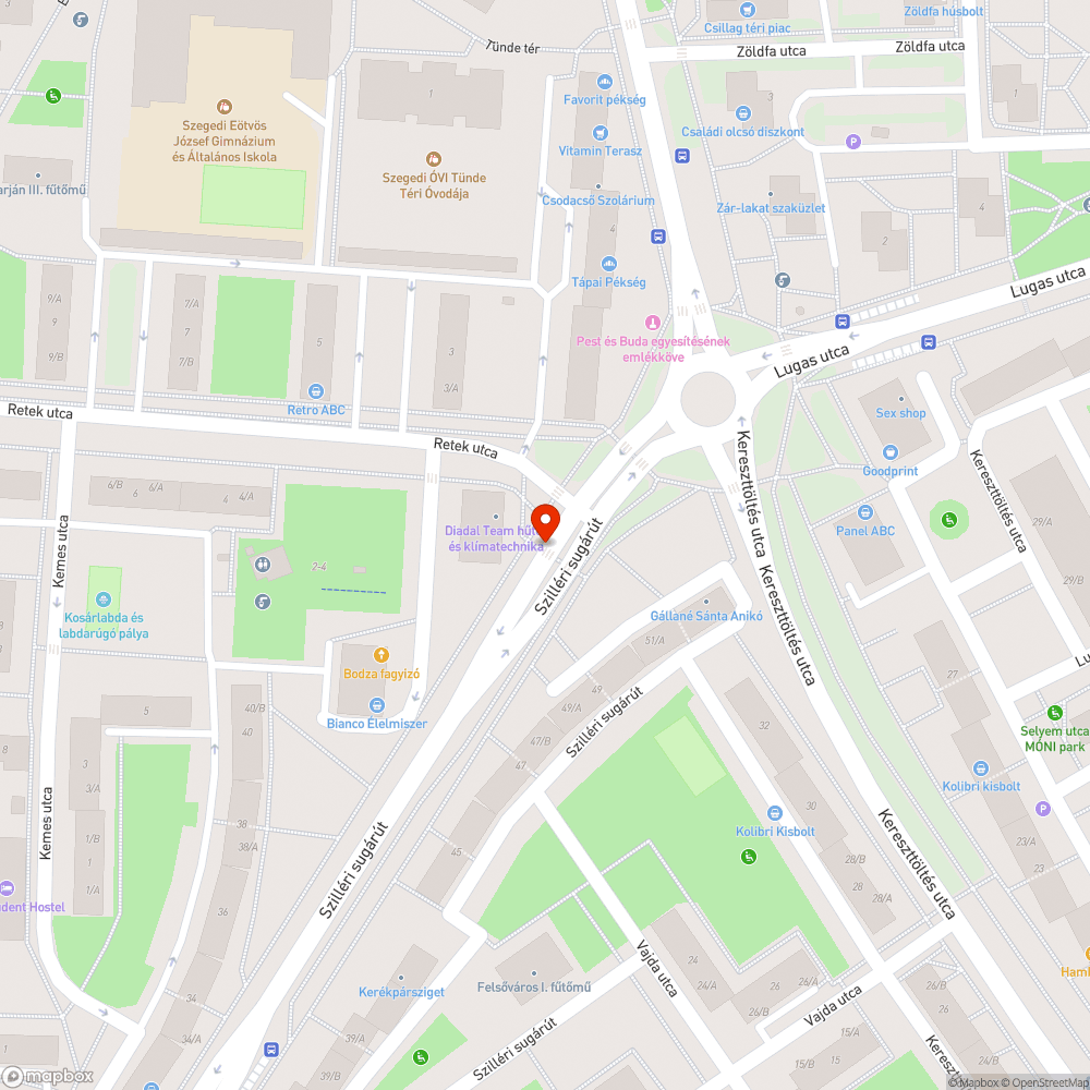 Elkopott zebra bejelentés helye