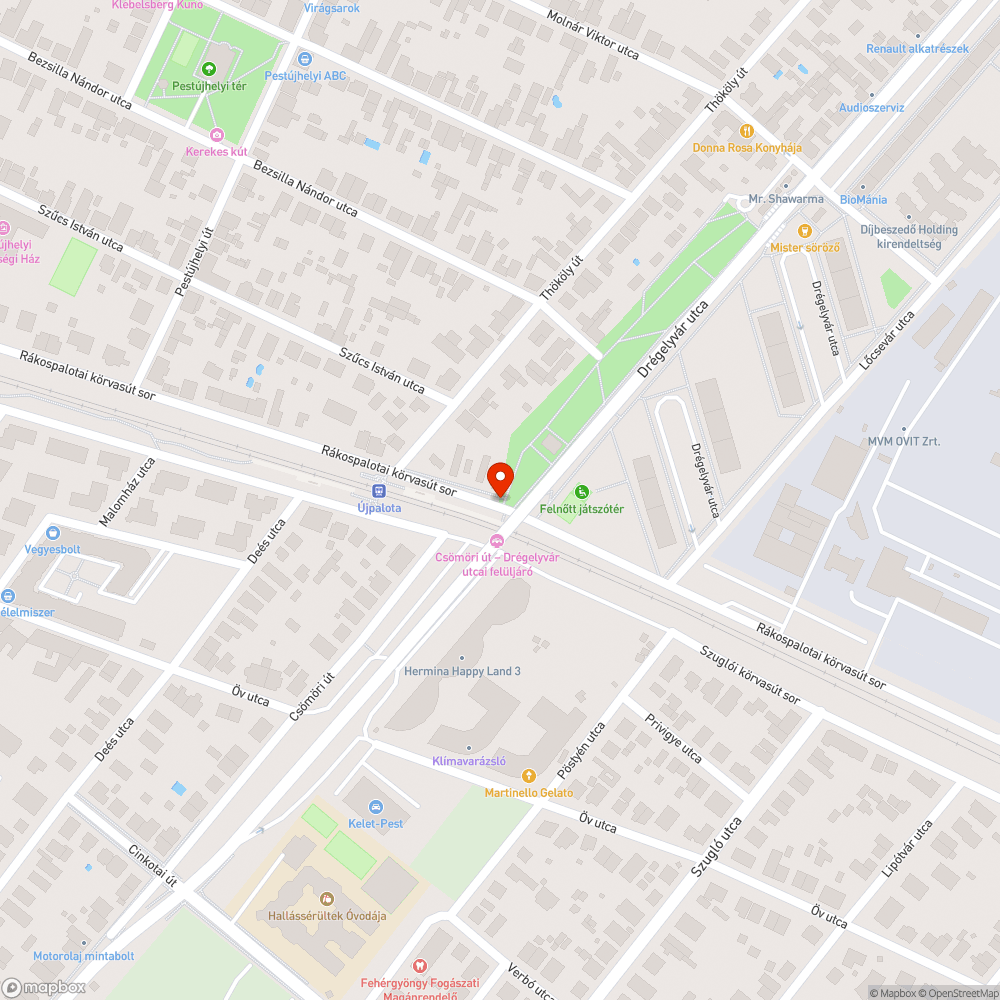 Csömöri úti felüljáró bejelentés helye