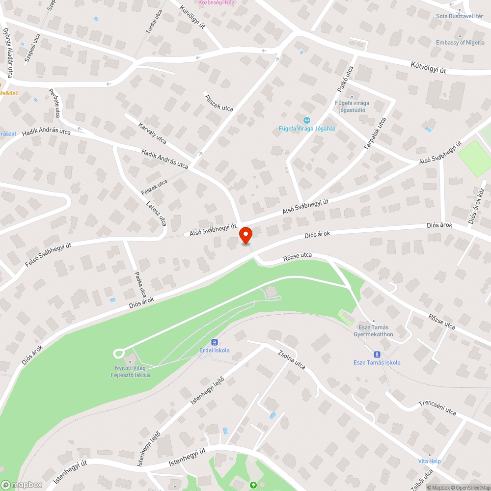 Róka bejelentés helye