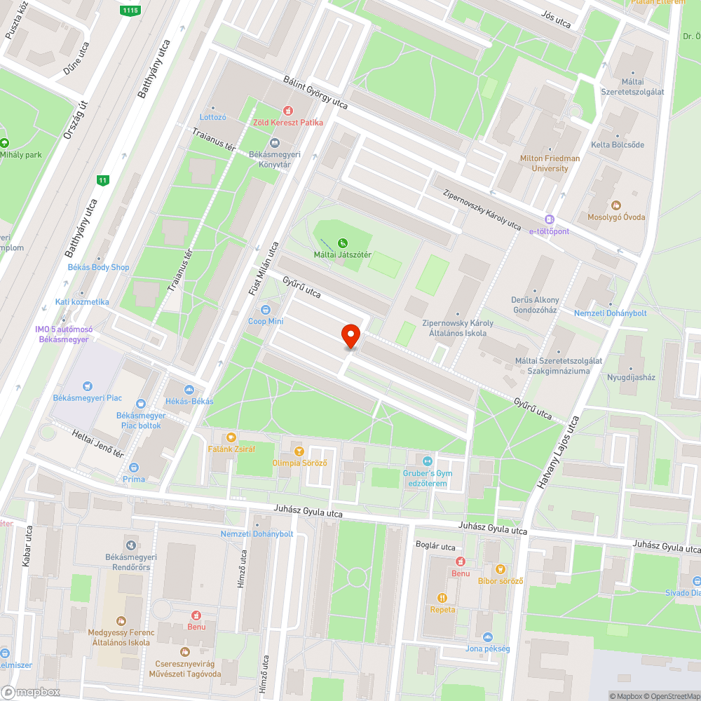 Kátyús útszakasz bejelentés helye