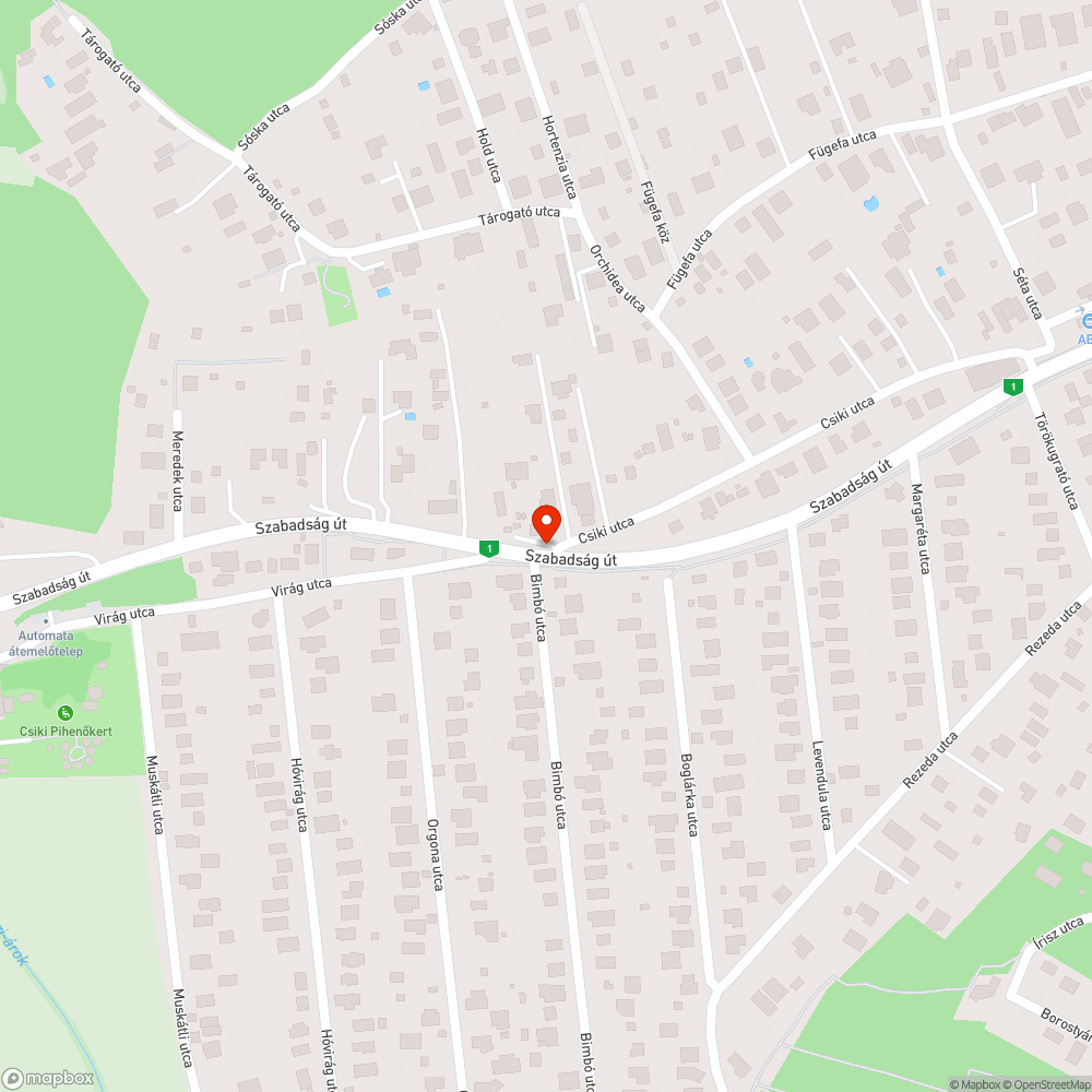 Megrongálódott védőkorlát bejelentés helye