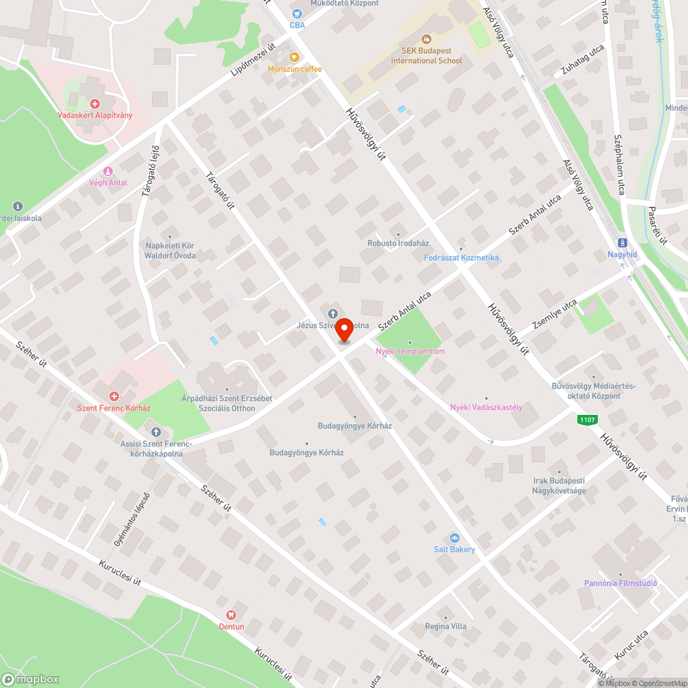 Zebrát a Tárogató-Szerb Antal sarkára bejelentés helye