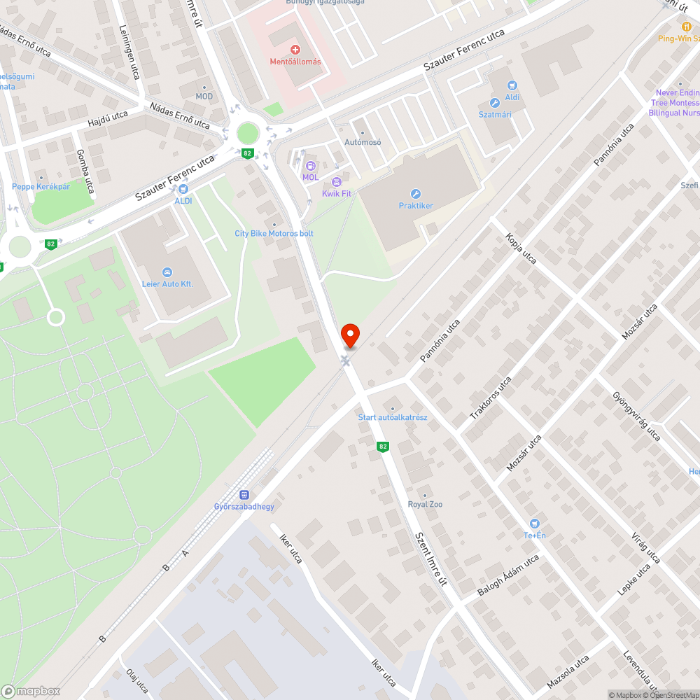 Megsüllyedt járda bejelentés helye