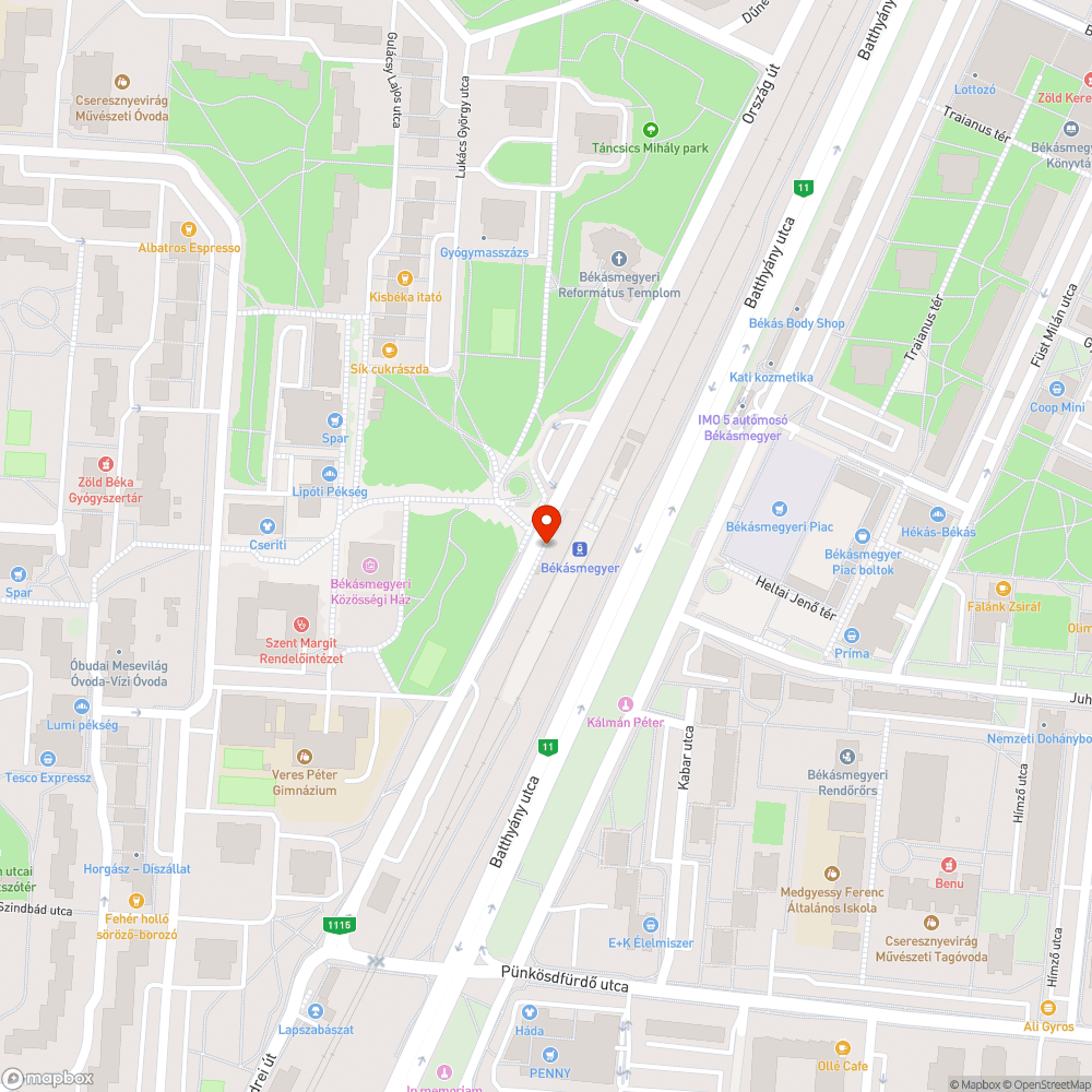 243-as busz bejelentés helye