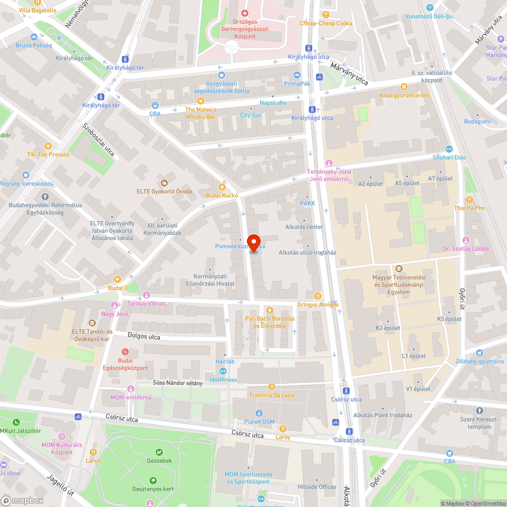 Balesetveszélyes beszakadt járda bejelentés helye