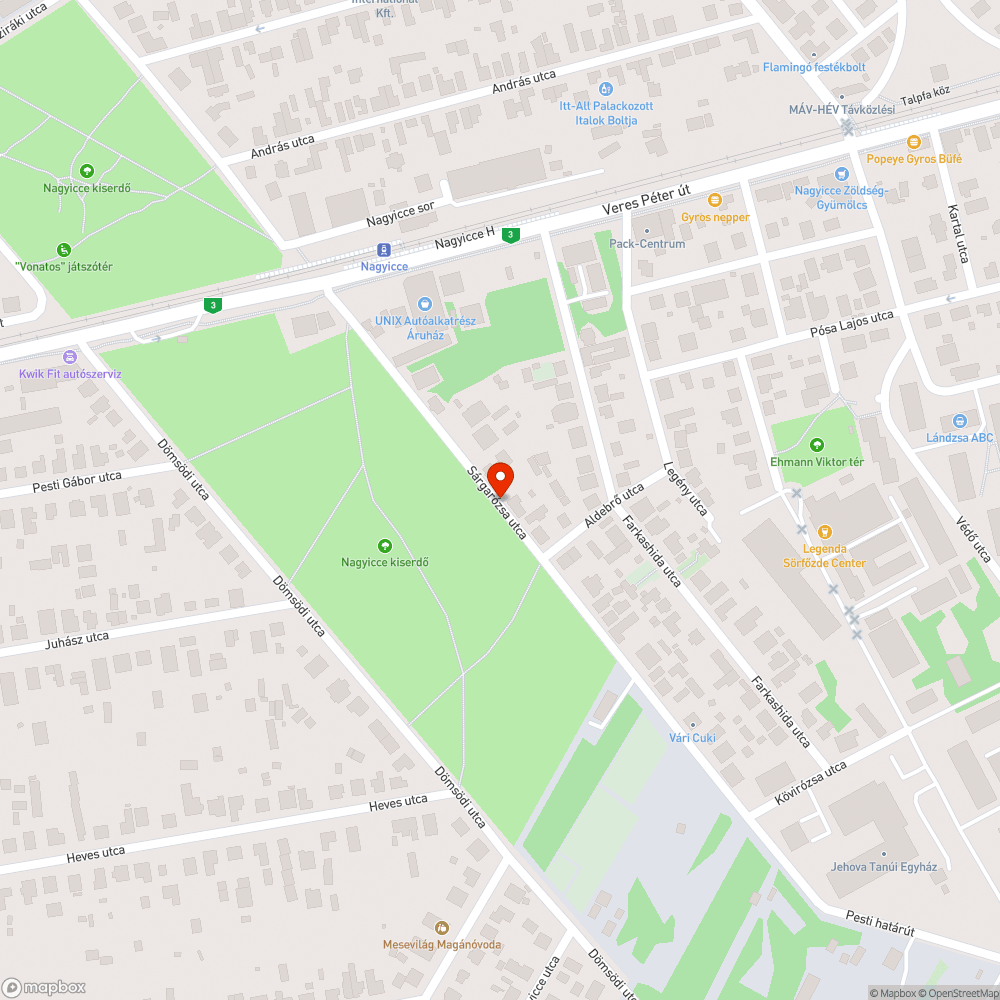 Elhagyott autó bejelentés helye