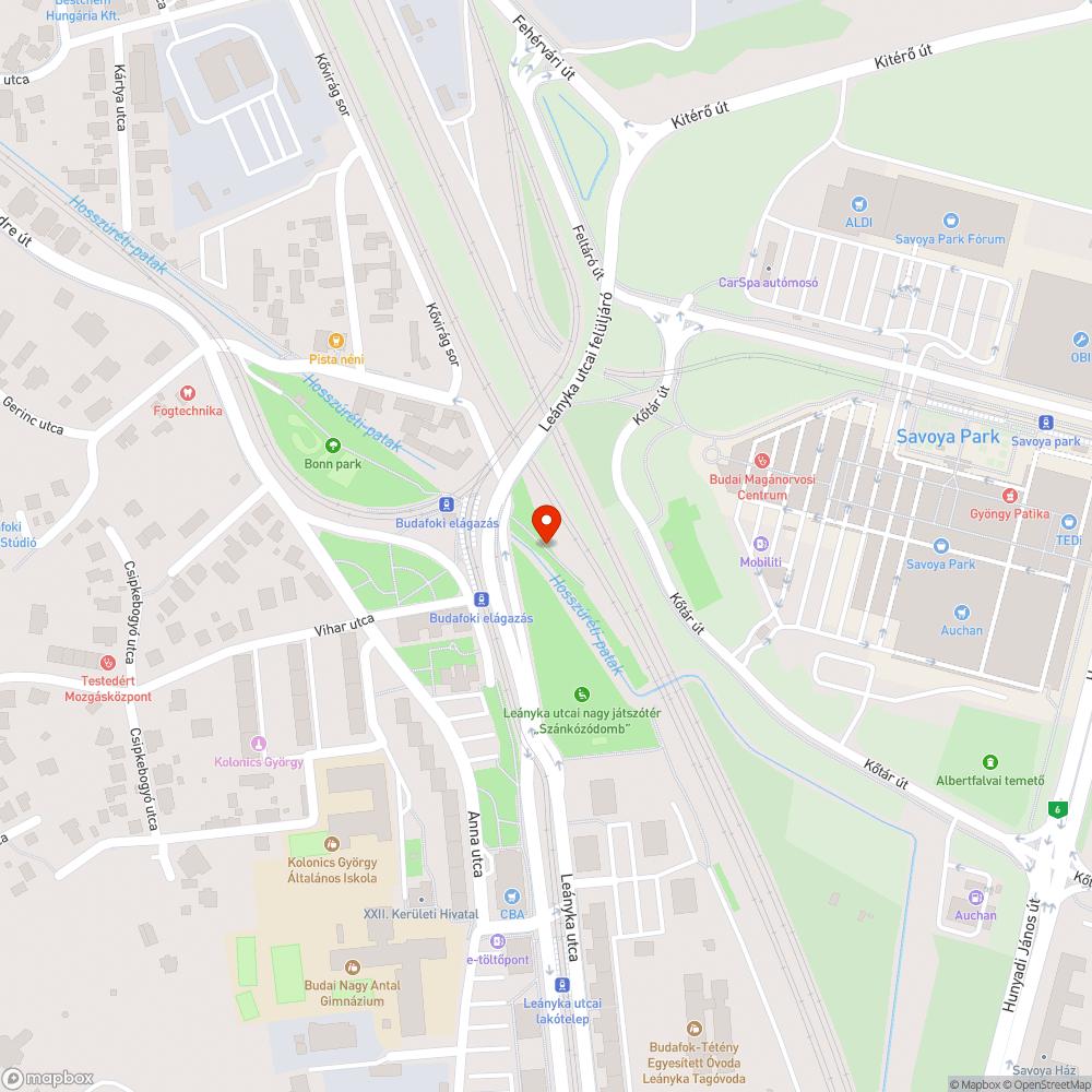 Elszáradt fa bejelentés helye