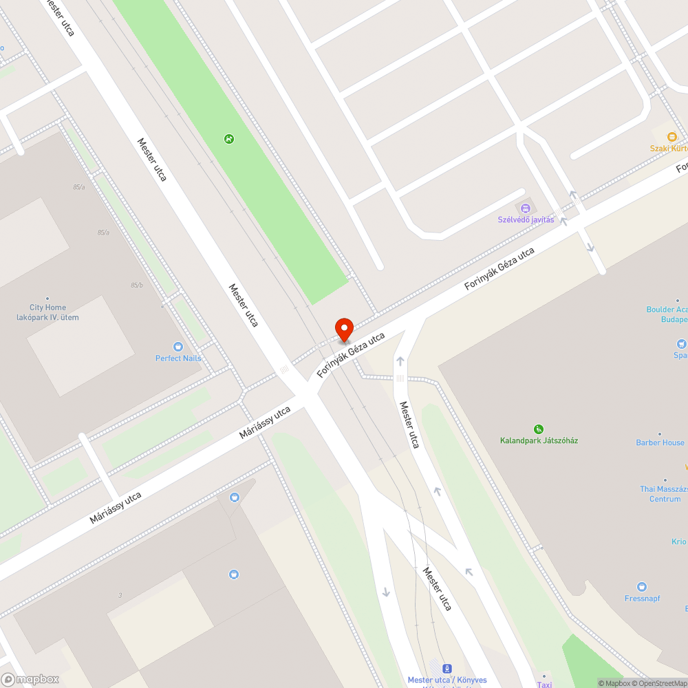 Hiányzó fényterelő bejelentés helye