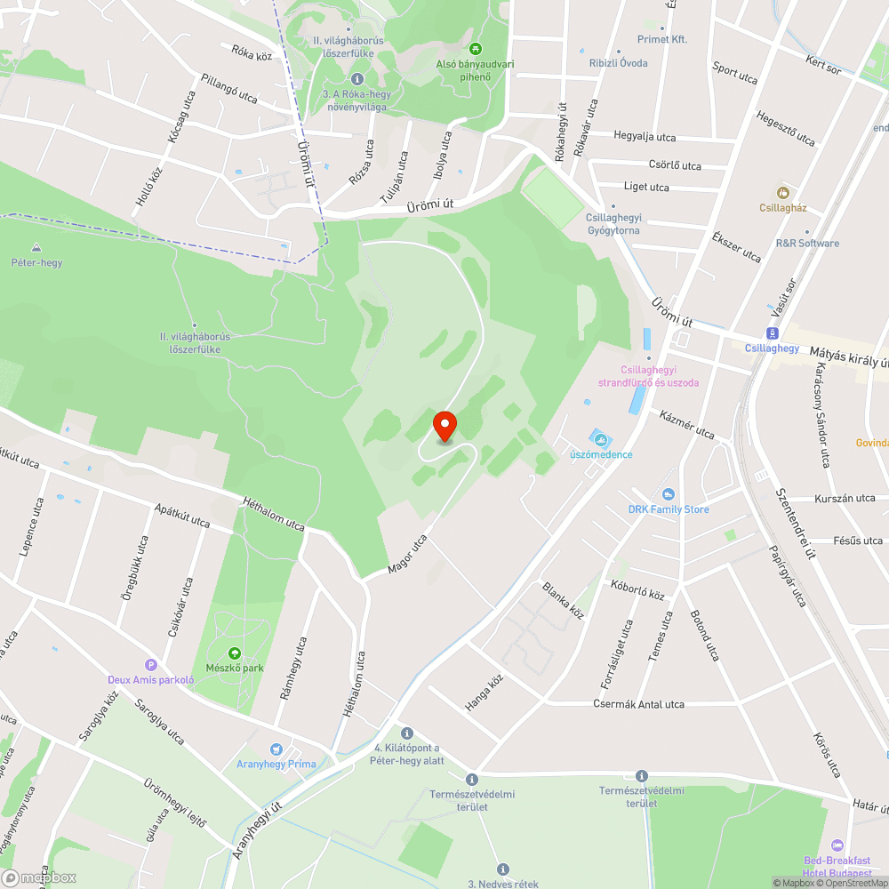 Sötétség bejelentés helye