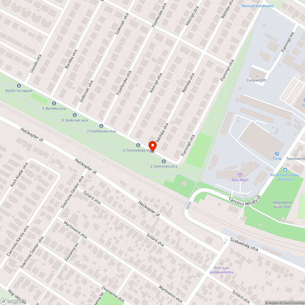 Aranylúd utcai árok bejelentés helye