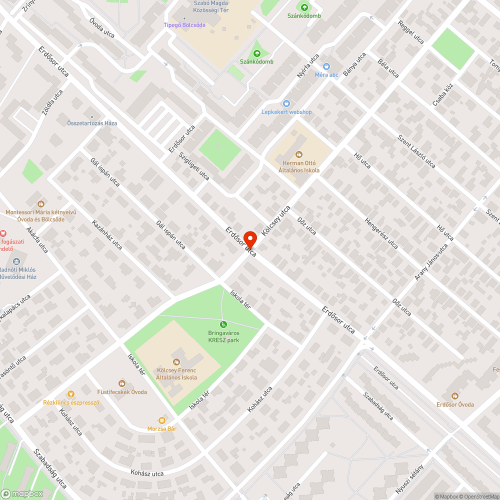 Hiányzó fényterelő bejelentés helye