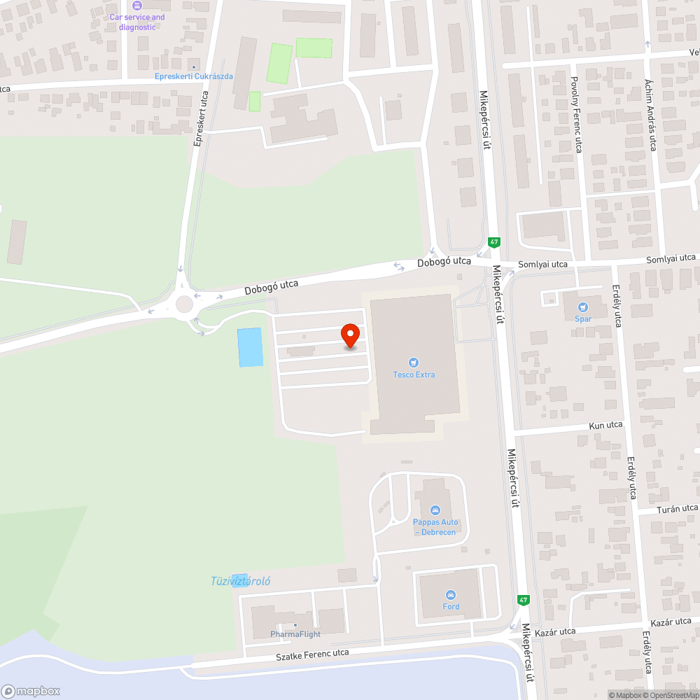 Elhagyott Opel Astra bejelentés helye