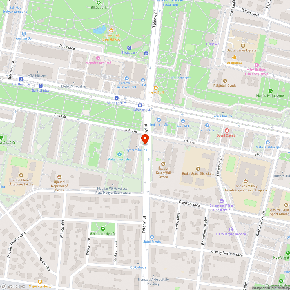 Bikás park kutyafuttató melletti lámpa nem ég bejelentés helye