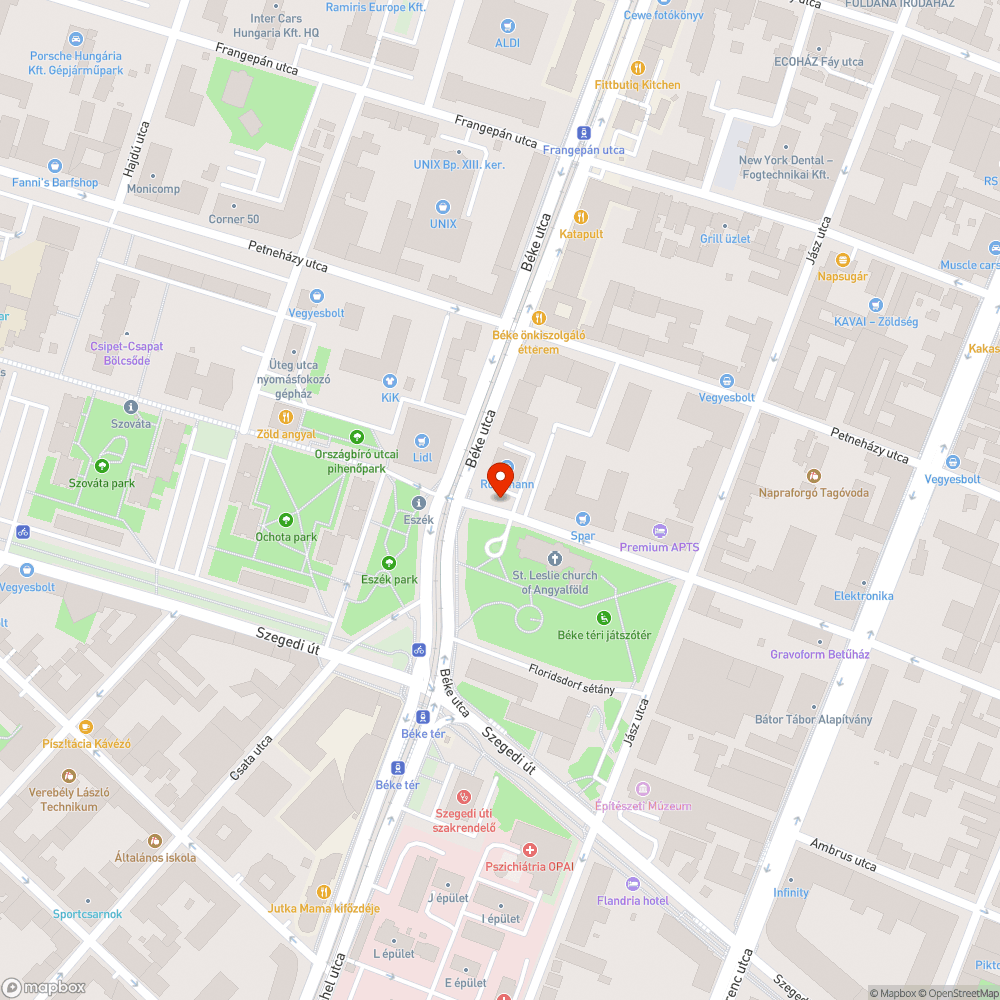 Elhagyott autó bejelentés helye