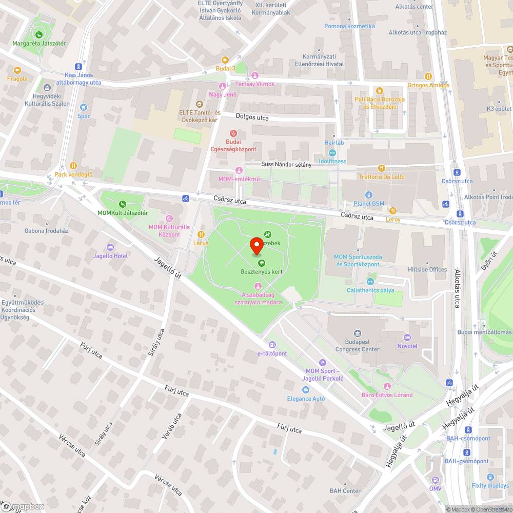 A varjak széthordják a szemetet a Gesztenyés kertben bejelentés helye