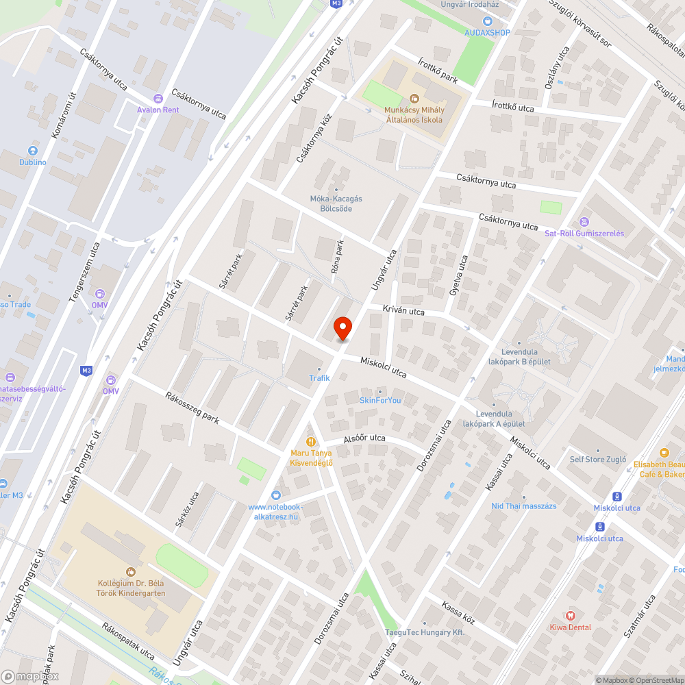 Buszvárótól nem belátható kereszteződés bejelentés helye