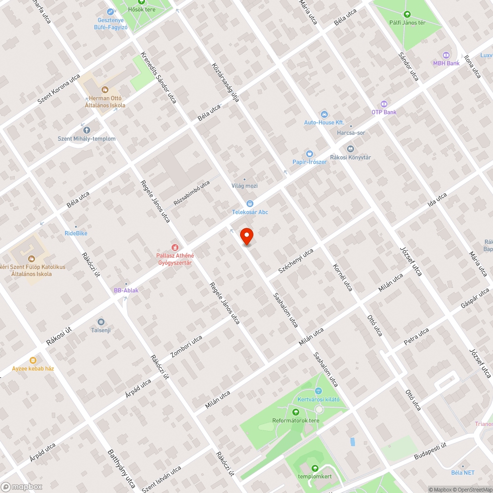 Levelekkel borított utca bejelentés helye