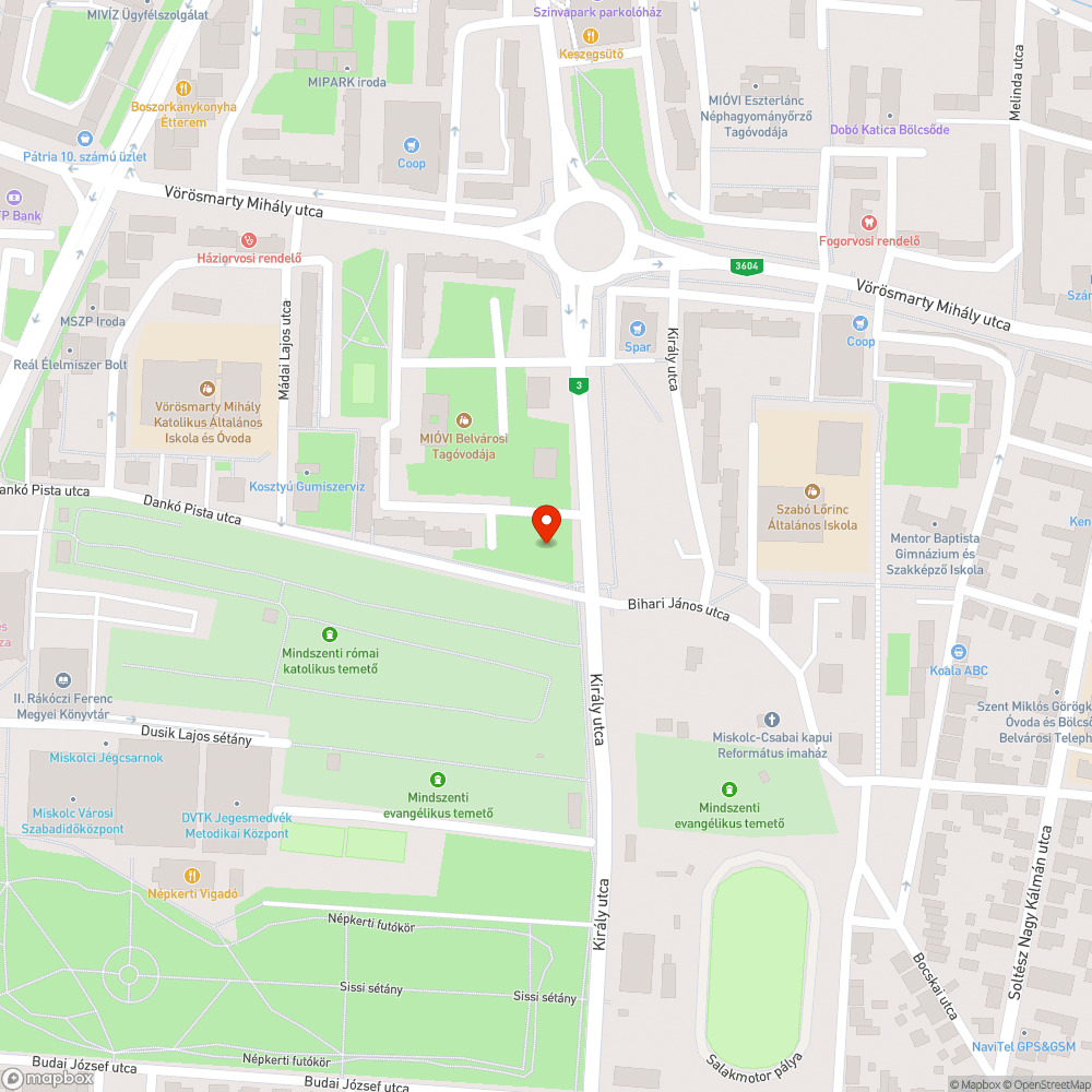 kivilágítatlan kutyafuttató bejelentés helye