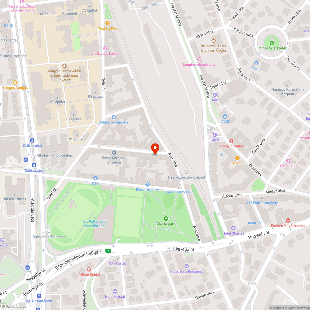 Elhagyott autó bejelentés helye