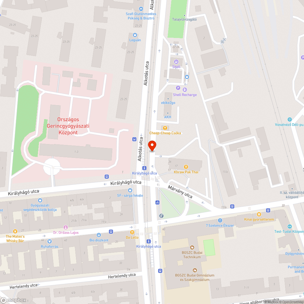 Elhagyott szlovák Skoda a Márvány utcaban bejelentés helye