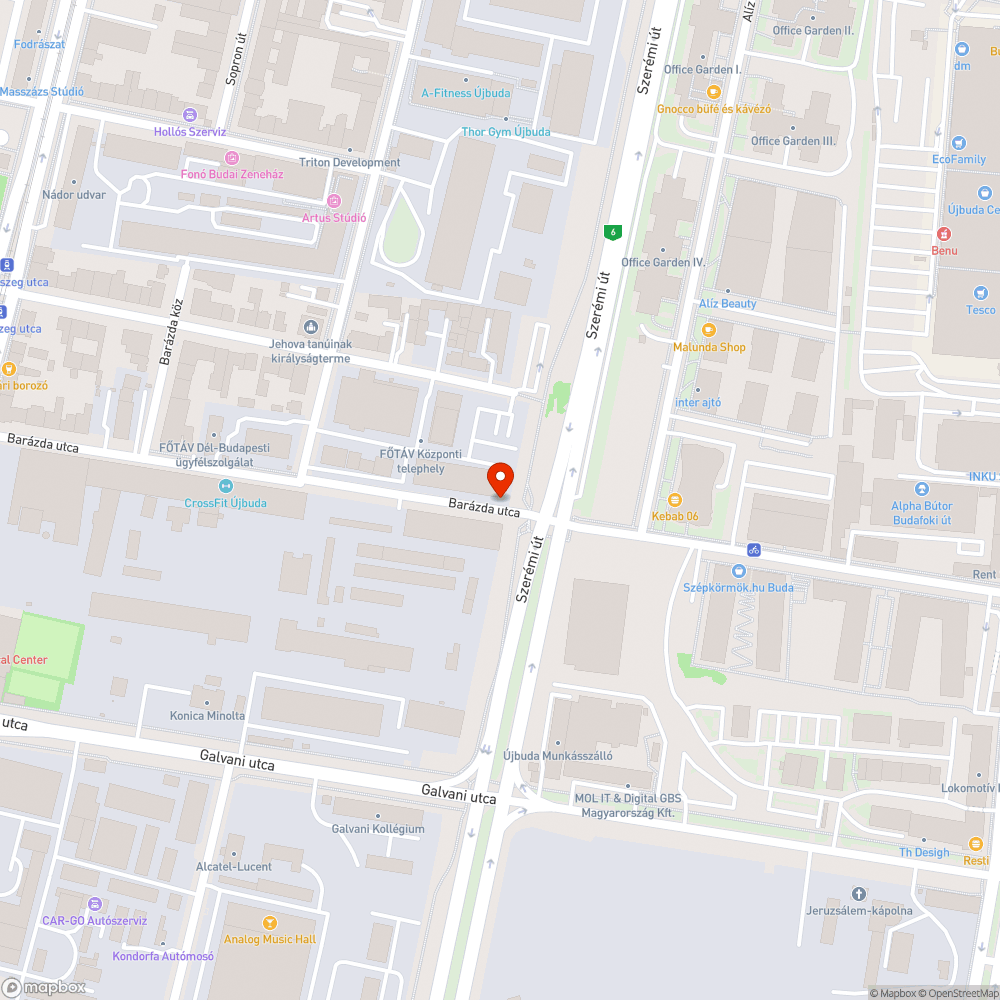 Elhagyott jármű a Barázda utca nándorfejérvári utca között bejelentés helye