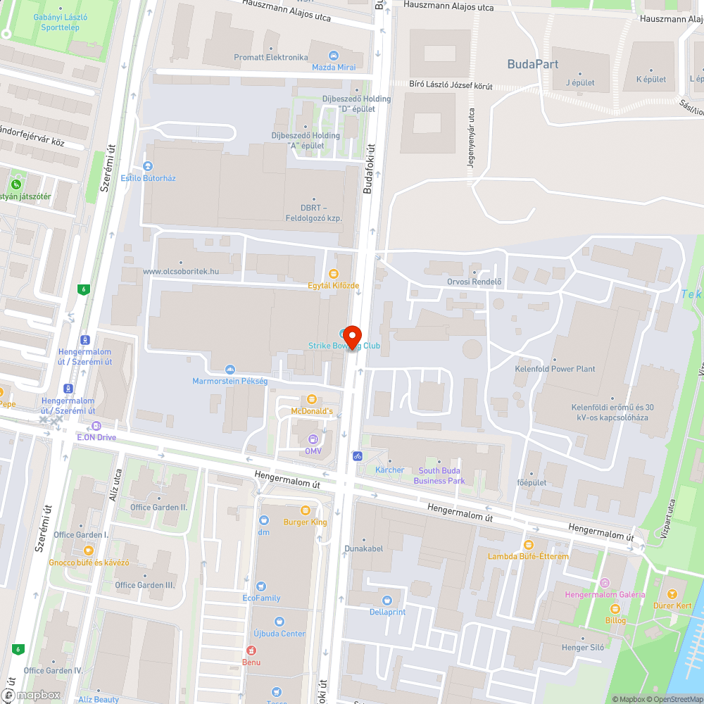 Budafoki sérült csatorna bejelentés helye