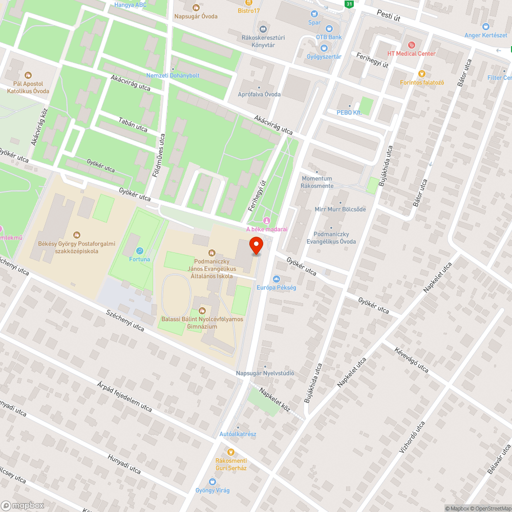 Közvilágítás bejelentés helye