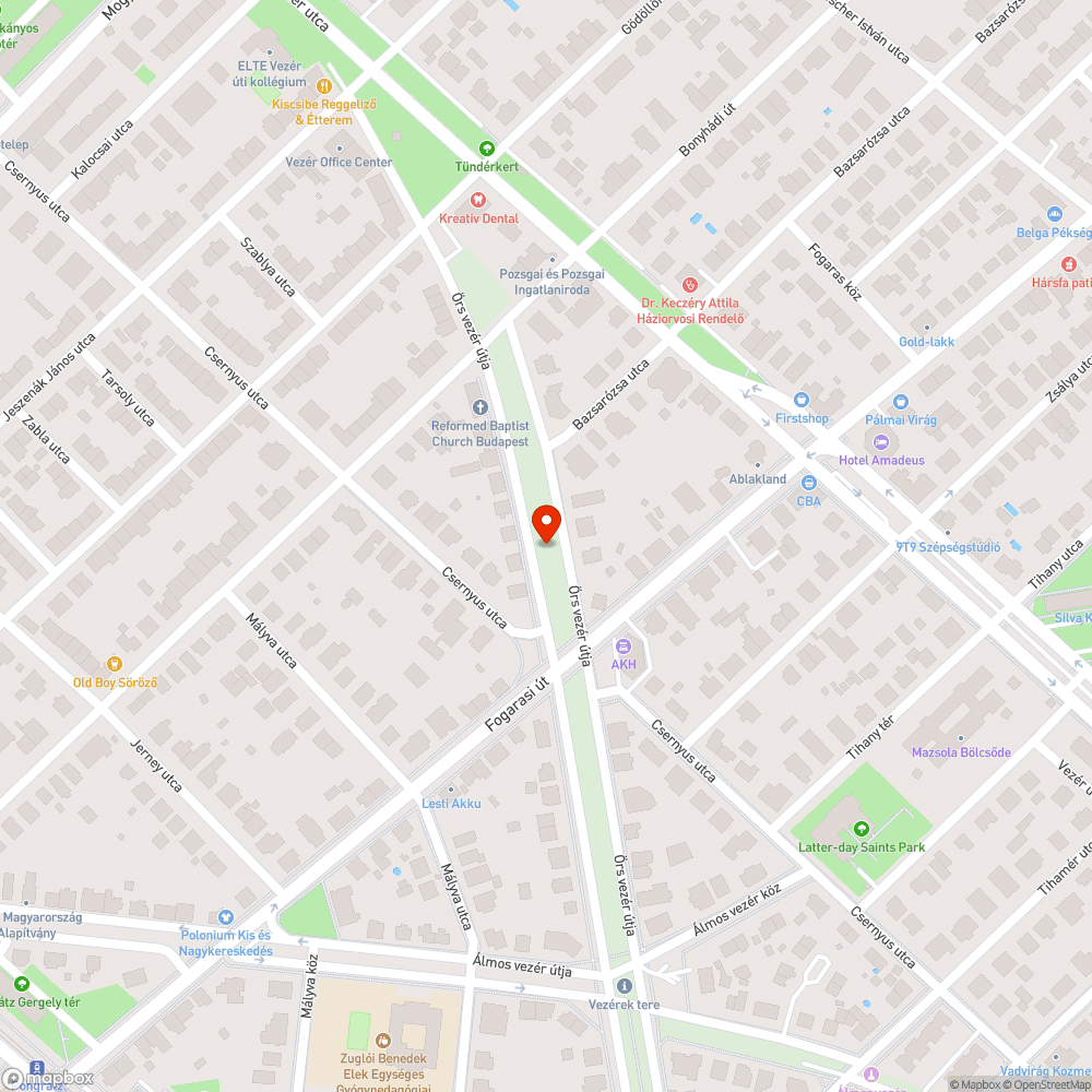 Szemét bejelentés helye