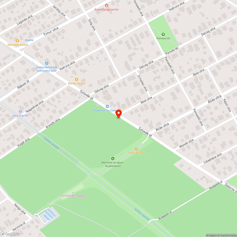 Szemét bejelentés helye